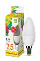 Лампа сд LED-СВЕЧА-std 7.5Вт 230В Е14 3000К 675Лм ASD ASD