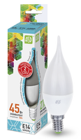 Лампа сд LED-СВЕЧА НА ВЕТРУ-std 5Вт 230В Е14 4000К 450Лм ASD  ASD
