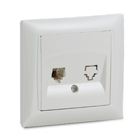 Розетка телефонная VALENZO белая 6034 IN HOME IN HOME Розетка телефонная VALENZO белая 6034 IN HOME IN HOME