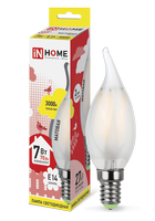 Лампа сд LED-СВЕЧА НА ВЕТРУ-deco 7Вт 230В Е14 3000К 630Лм матовая IN HOME IN HOME