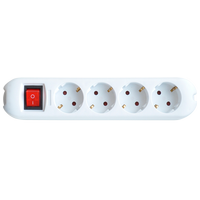 Колодка 4GS-SMART четырехместная с выключателем 16А с заземлением 5440 IN HOME IN HOME Колодка 4GS-SMART четырехместная с выключателем 16А с заземлением 5440 IN HOME IN HOME