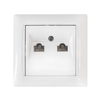 Компьютерная розетка двойная RJ-45 VALENZO белая 6136 IN HOME IN HOME Компьютерная розетка двойная RJ-45 VALENZO белая 6136 IN HOME IN HOME
