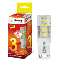 Лампа сд LED-JCD-VC 3Вт 230В G9 3000К 270Лм IN HOME IN HOME