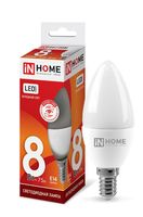 Лампа сд LED-СВЕЧА-VC 8Вт 230В Е14 6500К 600Лм IN HOME IN HOME