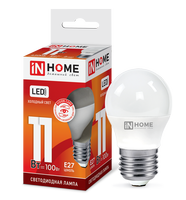 Лампа сд LED-ШАР-VC 11Вт 230В Е27 6500К 820Лм IN HOME IN HOME