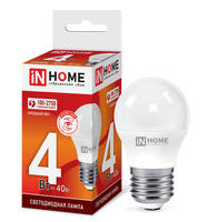 Лампа сд LED-ШАР-VC 4Вт 230В Е27 6500К 360Лм IN HOME IN HOME