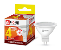 Лампа сд LED-JCDR-VC 4Вт 230В GU5.3 4000К 310Лм IN HOME IN HOME