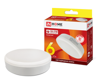 Лампа сд LED-GX53-VC 6Вт 230В 3000К 540Лм IN HOME IN HOME