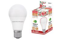 Лампа светодиодная НЛ-LED230-A60-7 Вт-230 В-3000 К-Е27, (60x106 мм), Народная TDM Electric
