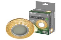 Светильник встраиваемый СВ 03-11 MR16 50Вт G5.3 LED подсветка 3 Вт золото/хром TDM TDM Electric