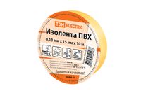 Изолента ПВХ 0,13*15мм Желтая 10м TDM TDM Electric