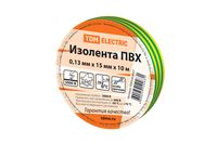 Изолента ПВХ 0,13*15мм Желто-Зеленая 10м TDM TDM Electric