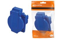Розетка панельная РП10-3 скрытая с крышкой IP44 16А 2Р+РЕ 220В TDM TDM Electric