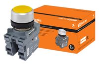 Кнопка с фиксацией MP2-20Y в сборе d22мм 1з+1р желтая TDM TDM Electric