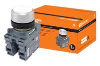 Кнопка с фиксацией MP2-20W в сборе d22мм 1з+1р белая TDM TDM Electric