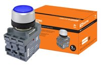 Кнопка с фиксацией MP2-21L(LED) в сборе d22мм/220В 1з+1р синяя TDM TDM Electric