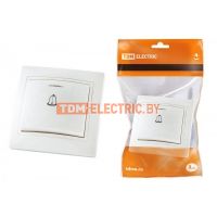 Кнопка звонковая с подсветкой 6А белая "Таймыр" TDM  TDM Electric