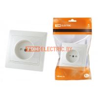 Розетка 2П с защ. шт. 10А 250В белая "Таймыр" TDM  TDM Electric