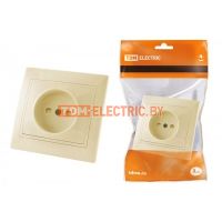 Розетка 2П с защ. шт. 10А 250В сл. кость "Таймыр" TDM  TDM Electric