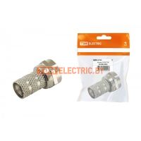 Штекер F RG6, инд. упаковка TDM  TDM Electric