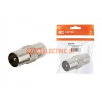 Переходник штекер TV - штекер TV, инд. упаковка TDM  TDM Electric