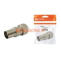 Штекер TV антенный металл без пайки "орех", инд. упаковка TDM  TDM Electric