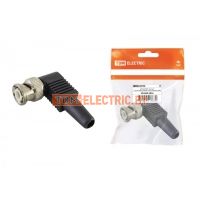 Штекер BNC под винт с колпачком угловой, инд. упаковка TDM  TDM Electric