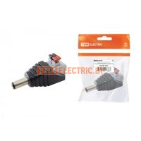 Разъём питания штекер 2.1х5.5 с быстрозажимной колодкой, инд. упаковка TDM  TDM Electric