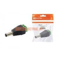 Разъём питания штекер 2.1х5.5 с клеммной колодкой, инд. упаковка TDM  TDM Electric