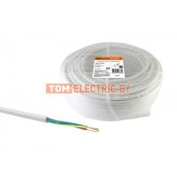 Провод ПВС 3х0,75 ГОСТ (100м), белый TDM  TDM Electric