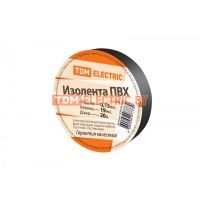Изолента ПВХ 0,15х19мм Черная 20метров TDM  TDM Electric