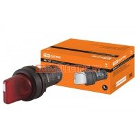 Переключатель на 2 положения с фиксацией SB7-CK2462-24V короткая ручка(LED) d22мм 1р красный TDM  TDM Electric