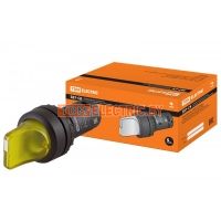 Переключатель на 2 положения с фиксацией SB7-CK2561-220V короткая ручка(LED) d22мм 1з желтый TDM  TDM Electric