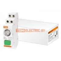 Выключатель кнопочный с индикацией ВКИ-47 зеленый (LED) 2НО;1НЗ AC/DC TDM  TDM Electric