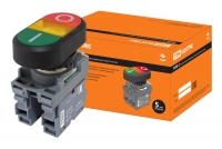 Кнопка грибовидная, возврат поворотом SB7-CCS545 d35мм 1з+1р красная TDM .  TDM Electric