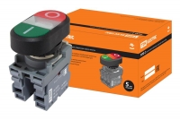 Кнопка грибовидная SB7-CWM31-220V(LED) d35мм 1з зеленая TDM .  TDM Electric