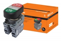 Переключатель на 2 положения с фиксацией SB7-CK2361-220V короткая ручка(LED) d22мм 1з зеленый TDM .  TDM Electric