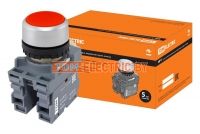 Кнопка MP1-20R в сборе d22мм 1з+1р красная TDM  TDM Electric