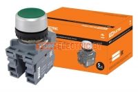 Кнопка MP1-20G в сборе d22мм 1з+1р зеленая TDM  TDM Electric