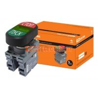 Кнопка двойная MPD4-11G (зеленая/красная) (LED) в сборе d22мм/24В (ПУСК/СТОП) линза зеленая TDM  TDM Electric