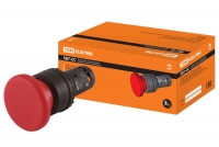 Кнопка грибовидная SB7-CC45 d35мм 1з+1р красная TDM .  TDM Electric