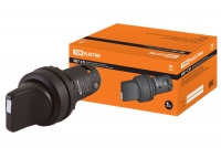 Переключатель на 3 положения с фиксацией SB7-CD33 короткая ручка d22мм 1з+1з черный TDM .  TDM Electric