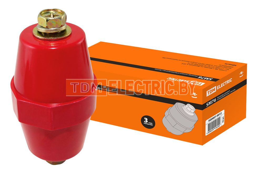 Изолятор SM76 силовой H76xD50xM10мм с болтом TDM  TDM Electric