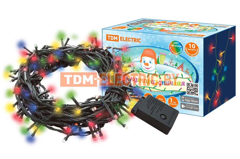 Гирлянда светодиодная "Роса100" 100LED, 10м, 3000К, 250 В, TDM  TDM Electric