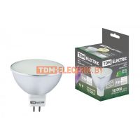 Лампа светодиодная MR16-7 Вт-12 В -3000 К–GU 5,3 SMD (с матовым стеклом) TDM  TDM Electric
