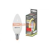 Лампа светодиодная С37-6 Вт-230 В-3000 К–E14 "Лампа-ДИММЕР" TDM  TDM Electric