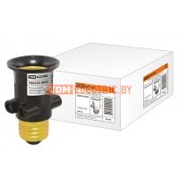 Патрон-розетка карболитовый, Е27, черный, TDM   TDM Electric