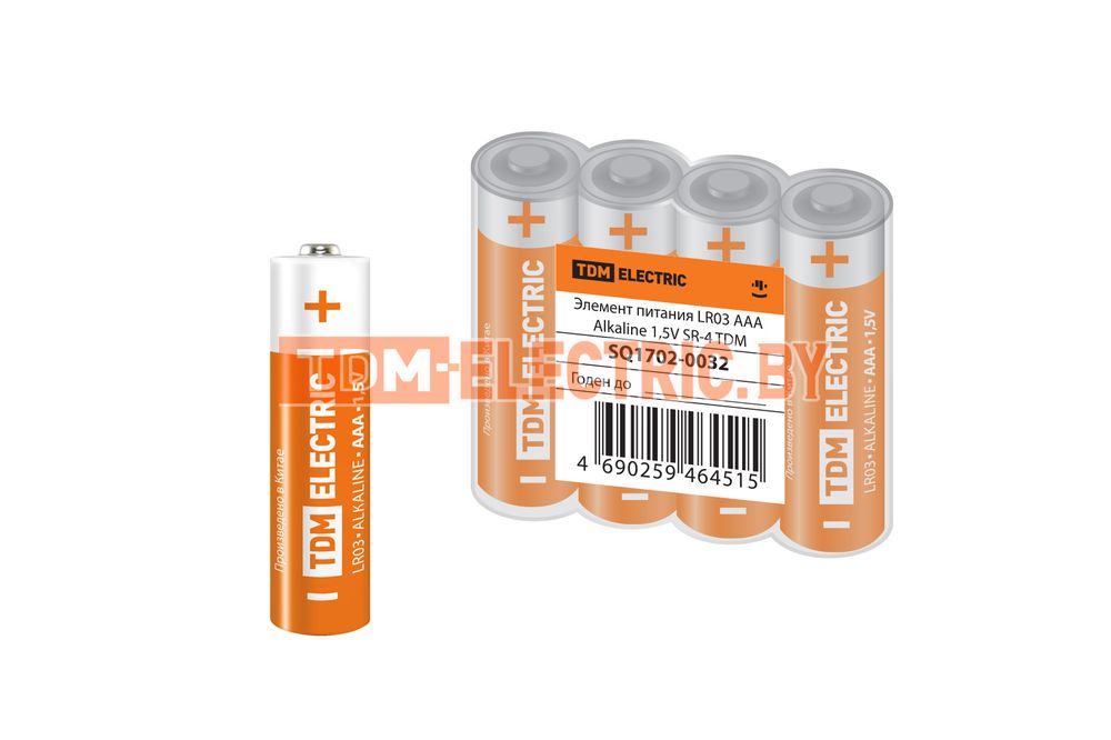 Элемент питания LR03 AAA Alkaline 1,5V SR-4 TDM  TDM Electric