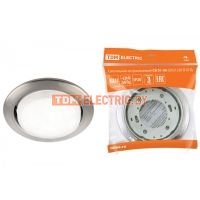 Светильник встраиваемый СВ 01-06 GX53 220 В 50 Гц сатин никель TDM  TDM Electric