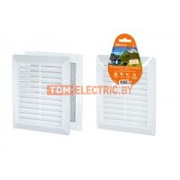 Решетка разъемная с москитной сеткой, наклонные жалюзи, 218х295 TDM  TDM Electric